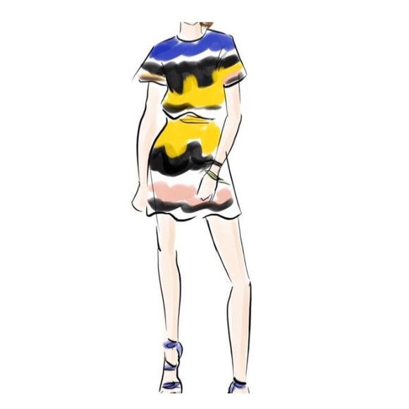 Multi Color "Ice Cream" Cropped Top - Picture 1 of 5